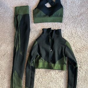 Black and Green Activewear Set